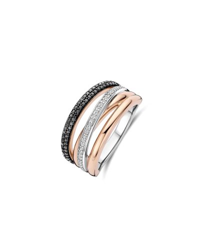 Ti Sento Honeycomb Crossover Ring - M model