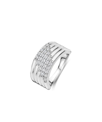 Ti Sento Stardust Zirconia Layered Ring - L model