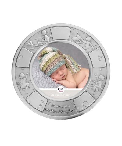 EIK Barn - Du som metter liten fugl Dåpsramme i tinn