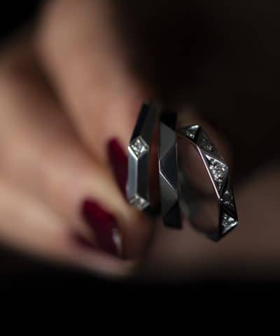 Alternative view of Fasett ring i hvitt gull