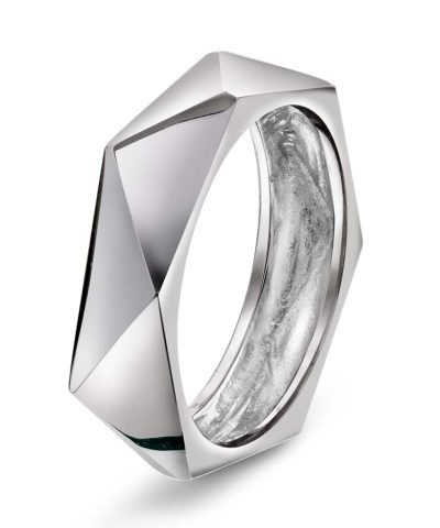 Fasettring i hvitt gull 5.1mm