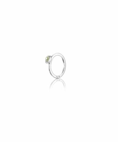Efva Attling Love bead ring silver - green quartz