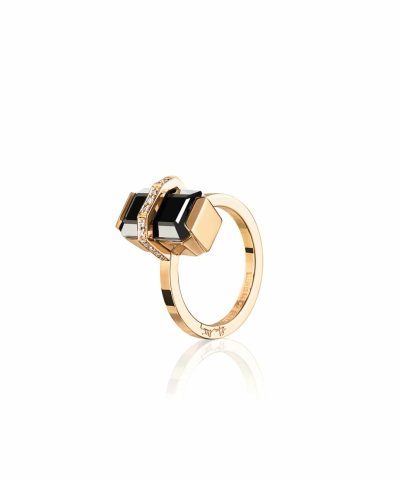 Efva Attling Little bend over ring - onyx