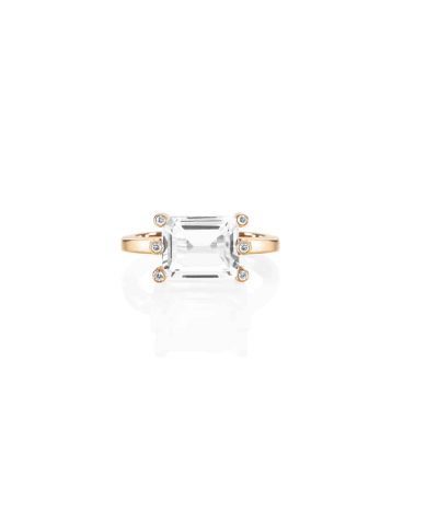 Alternative view of Efva Attling beautiful dreamer ring - crystal quartz