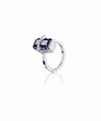 Efva Attling Little bend over ring - amethyst