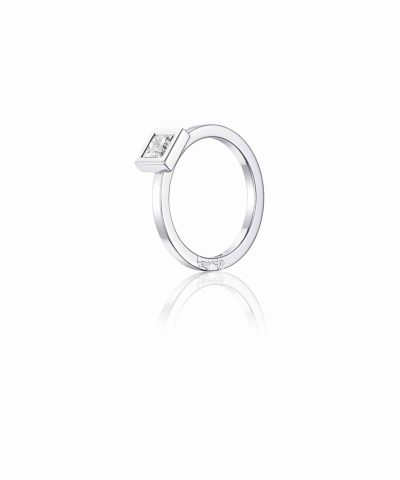 Efva Attling Princess wedding thin ring 0.40 ct
