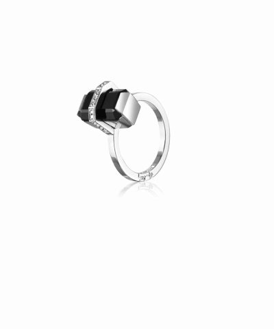 Efva Attling Little bend over ring - onyx