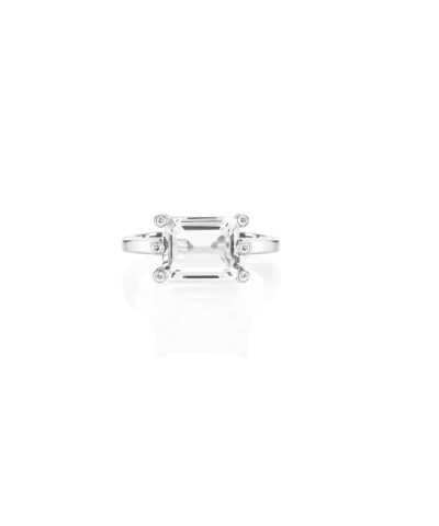 Alternative view of Efva Attling beautiful dreamer ring - crystal quartz