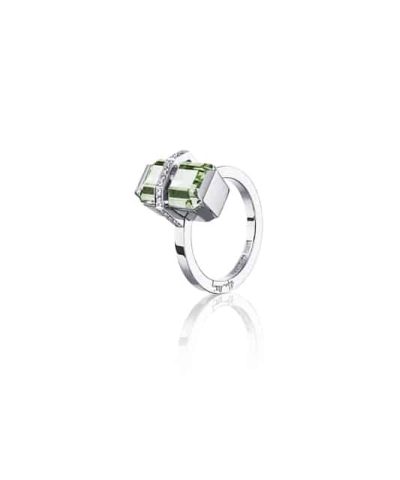 Efva Attling little bend over ring - green quartz