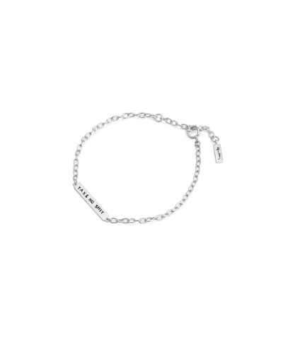 Alternative view of Efva Attling power plates bracelet- take no shit