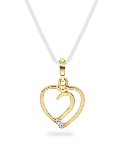 Anheng i gull med zirkonia