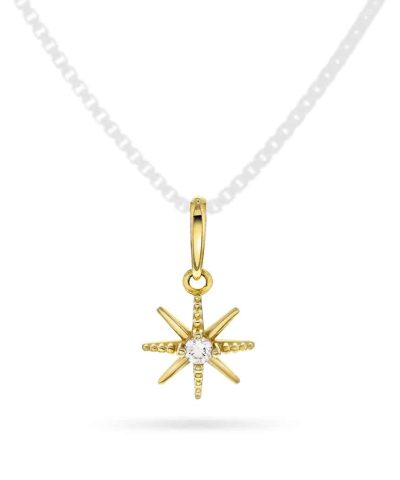 Anheng i gull med zirkonia