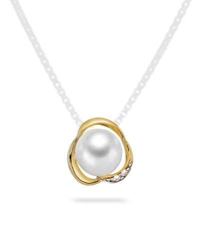 Anheng i gull med ferskvannsperle