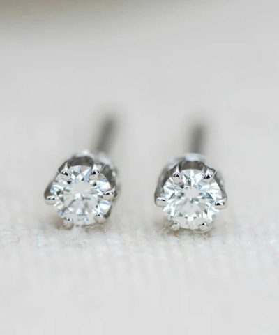 Alternative view of Polaris øredobber i hvitt gull med diamant 0,20 ct TWSI