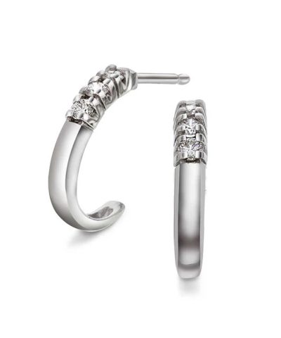 Sigma øredobber i hvitt gull med diamant 0,18 ct TWSI