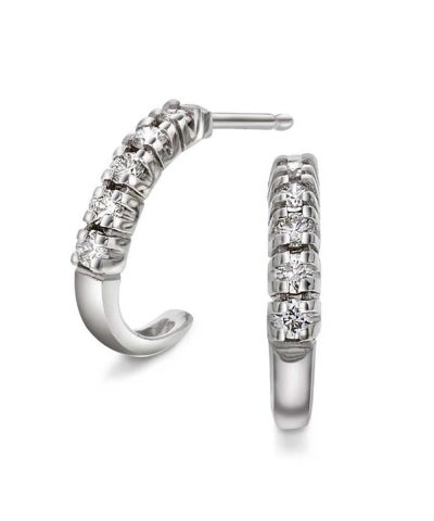 Sigma øredobber i hvitt gull med diamant 0,30 ct TWSI