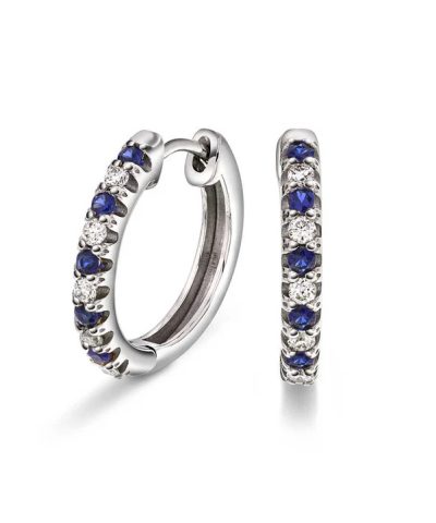 Øreringer i gull med diamant 0,17 ct WSI