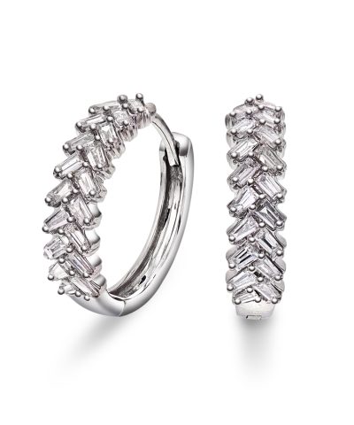 Øreringer i gull med diamanter 0,55 ct WSI