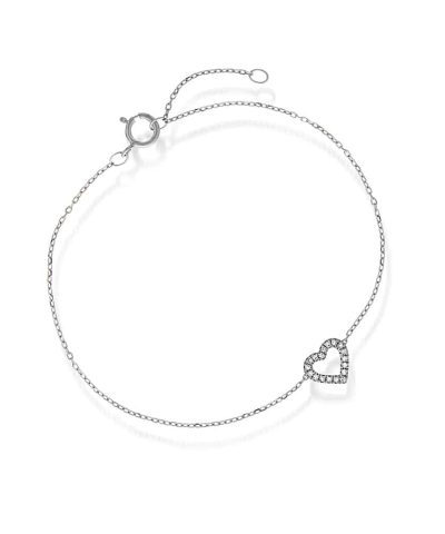 Armbånd i gull med diamant 0,06 ct WSI