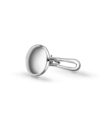 Christophersen Hvitt Gull smok plate oval 9.5x12 glat