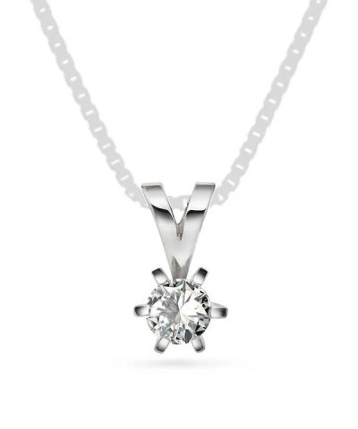 Superstar anheng i hvitt gull med diamant 0,30 ct TWSI