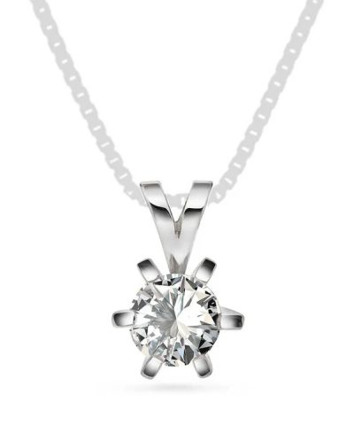 Superstar anheng i hvitt gull med diamant 0,50 ct TWSI