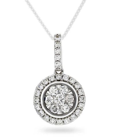 Anheng i hvitt gull med diamant 0,50 ct WSI