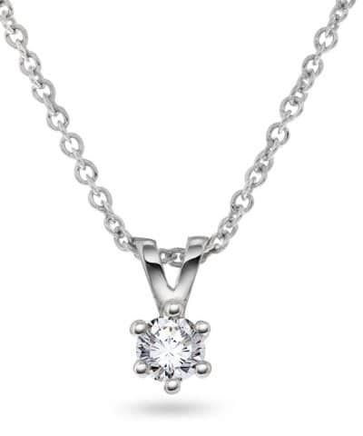 Diamantanheng i hvitt gull 0.09WP