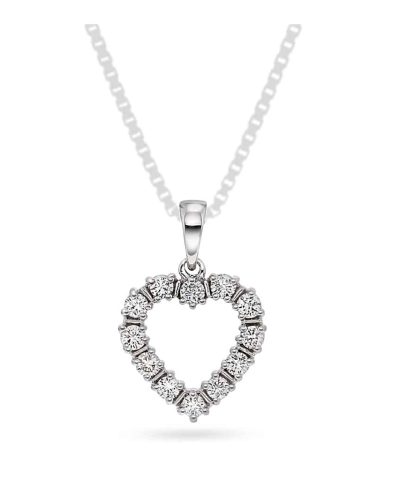 Christophersen Hvitt Gull Anheng hjerte 0,24 WSI