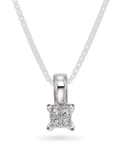 Anheng i hvitt gull med diamant 0,20 ct WSI