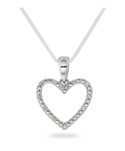 Christophersen Hvitt Gull Anheng hjerte WSI 0,04 14 8/8