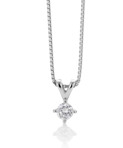 Enstensanheng i hvitt gull