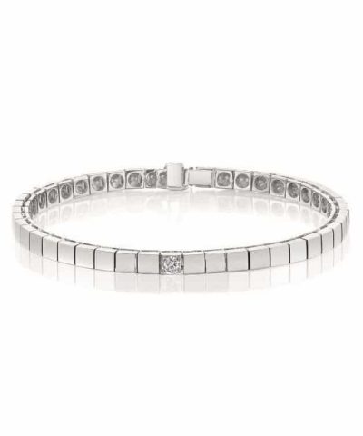 Delta armbånd i hvitt gull med diamant 0,03 ct TWSI