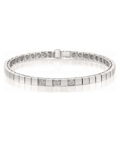 Delta armbånd i hvitt gull med diamant 0,09 ct TWSI