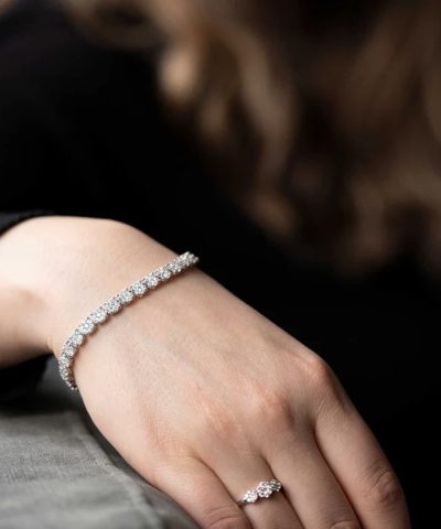 Alternative view of Armbånd i hvitt gull med diamant 5,00 ct WSI