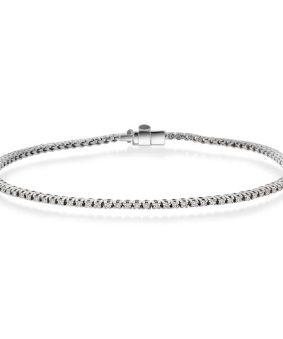 Tennisarmbånd i hvitt gull med diamant 1,00 ct TWSI