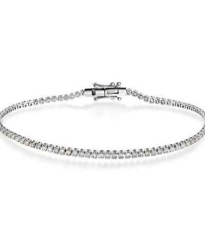 Tennisarmbånd i hvitt gull med diamant 2,00 ct TWSI