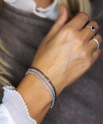 Alternative view of Tennisarmbånd med sorte Diamanter 2.00ct