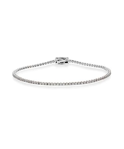 Christophersen Hvitt Gull Tennisarmbånd 1,00 TWSI