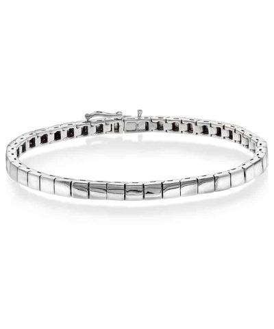 Delta armbånd i hvitt gull (4mm)