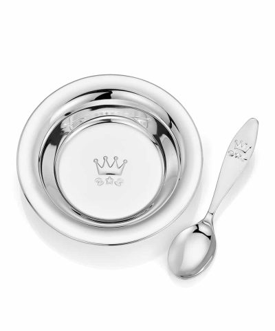 EIK Barn - Eventyrlig Sølvskål og babyskje