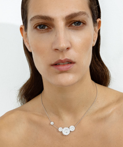 Alternative view of Georg Jensen DAISY Fire Blomster Halskjede