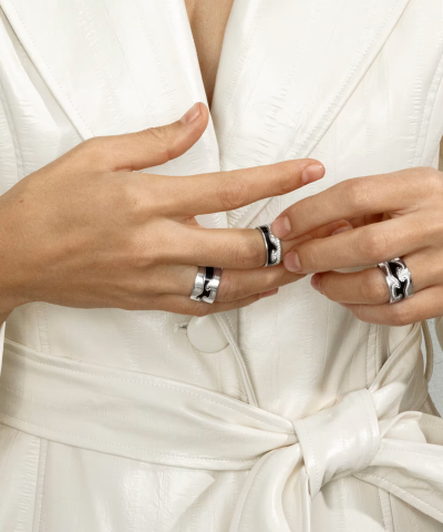 Alternative view of Georg Jensen FUSION Endering, Sort