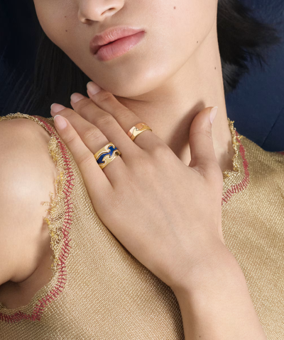 Alternative view of Georg Jensen FUSION Senterring, Blå