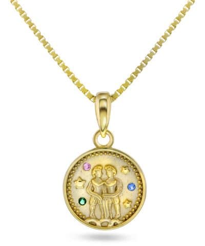 Smykke i sølv med Zirkonia - Tvillingene