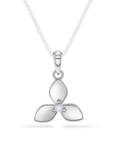 Anheng i sølv med zirkonia