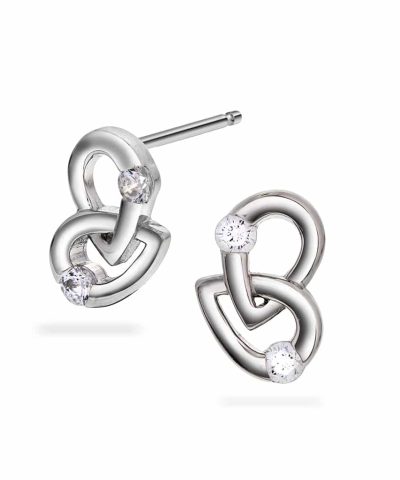 Øredobber i sølv med zirkonia