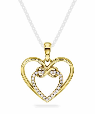 Anheng i sølv med zirkonia