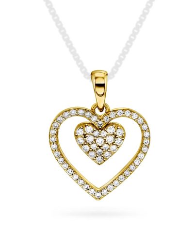 Anheng i sølv med zirkonia