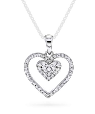 Anheng i sølv med zirkonia